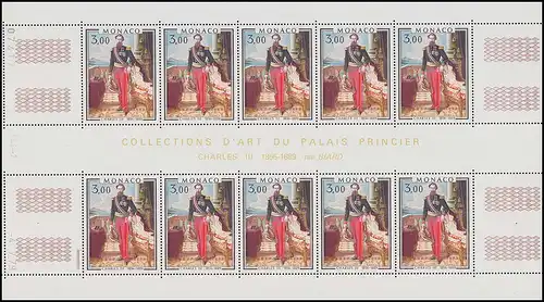 Monaco 1390-1391 Gemälde aus dem Palast 1979: Kleinbogen-Satz ** / MNH