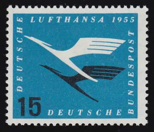 207Vb Lufthansa 15 Pf mit Wasserzeichen 4 Vb, postfrisch **