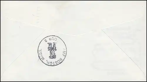 Erstflug FIRST FLIGHT Inauguration AM-94 ab Pittsburgh 15.9.65 nach Boston 15.9.