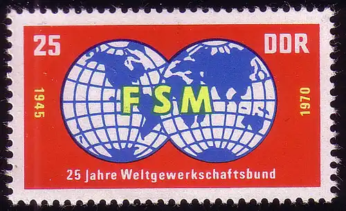 1578 25 Jahre FDGB 25 Pf ** postfrisch