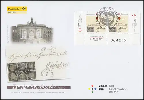 2735 Sr+Sl Tag der Briefmarke UR-Paar auf Schmuck-FDC Eichstätt-Brief ESSt Bonn