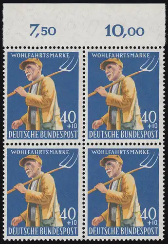 300 Agriculture 40+10 Pf Bauer ** OR-Vbl. NON-denté (pas de trous)