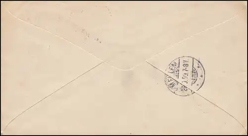 USA-Ganzsache Umschlag 2 Cents mit Nachporto- und Taxe-O, GREENSBORO 12.9.1899