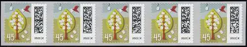 3713 Arbre 45 cents sk de 500 bandes de 5 bandes UNGERADE Numéro **