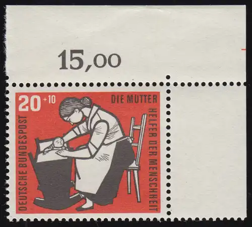 245 Soins des enfants 20+10 Pf Berceau ** Coin o.r. Condition dg-1+