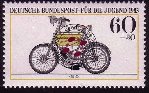 1169 Jugend Motorräder 60+30 Pf  NSU, O