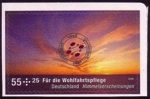 2717 Wofa Sonnenuntergang SELBSTKLEBEND aus MH 77 O gestempelt