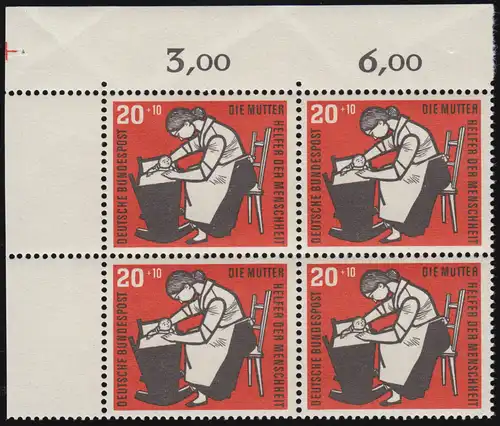 245 Soins des enfants 20+10 Pf Berceau des Enfants ** Eck-Vbl o.l. Dg-1+