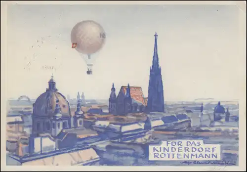 Carte de vue Pour le Village des enfants d'orphelins Rottenmann avec les médecins SSt Vienne 20.9.1955