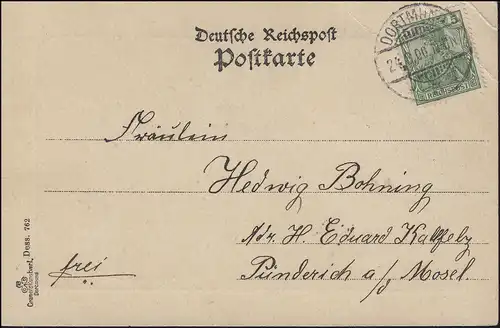 Carte visuelle Dortmund - étang à la Buschmühle, couru 24.8.1900