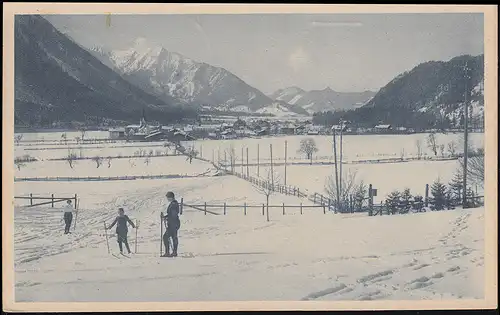 Ansichtskarte Bayrischzell von der Übungswiese, BAYRISCHZELL 1.1.23 n. Stuttgart