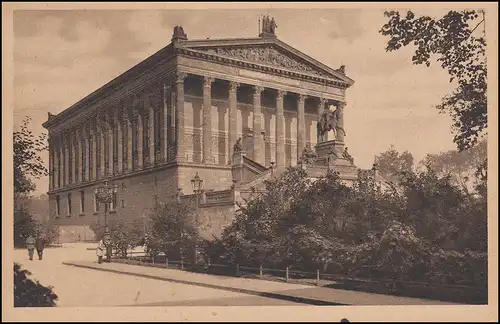 Carte de vue Galerie nationale BERLIN 30.6.1923 portojuste après Bad Liebenzell