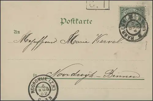 Carte visuelle: Mon cœur & amour - Femme et homme, couru en 1902