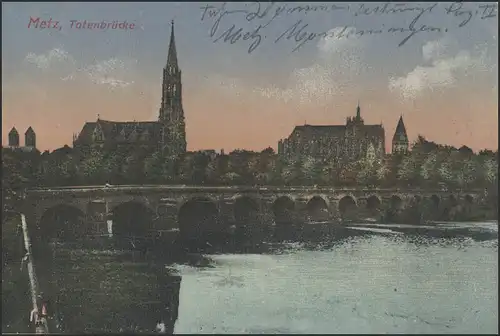 Ansichtskarte Feldpost Metz Totenbrücke Festungslazarett Birth/Niederkrüchten