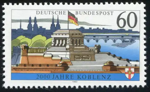 Coblence 1583y avec PLF point bleu sur ST de POST, frais de poste **