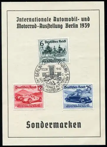 686-688 IAA Berlin 1939 Emmalblatt Dresdner Bank ESSt Berlin-Charlotte. 17.2.39