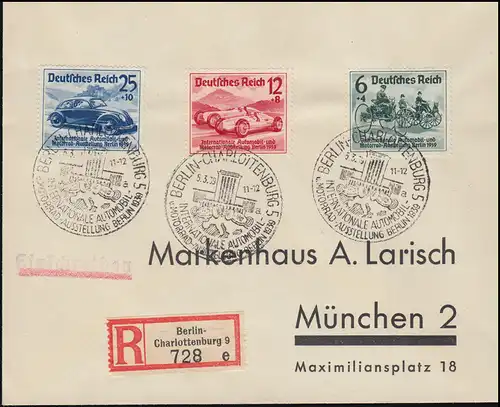 686-688 IAA Berlin auf R-Bf. SSt BERLIN-CHARLOTTENBURG IAA-Ausstellung 5.3.1939