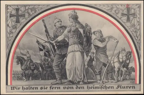 Poste de terrain BS 18. Régiment d'infanterie n° 192 FELDPOST 55 - 14.12.15 sur AK de guerre