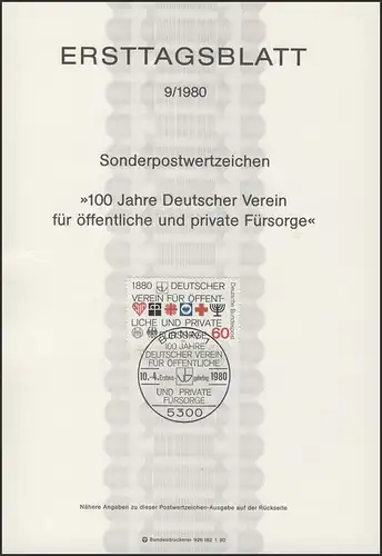 ETB 09/1980 Dt. Verein für öffentliche und private Fürsorge