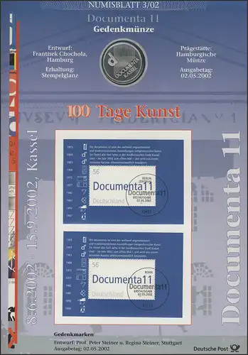 Bloc 58 dokumenta Kassel - Numisblatt 3/2002
