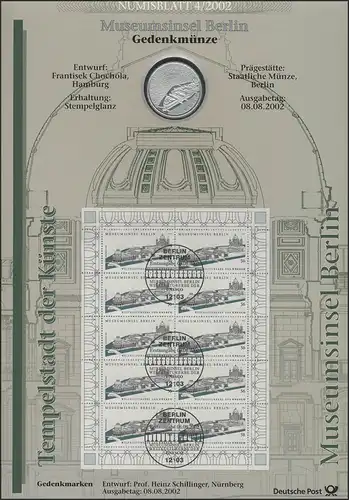 2274 Île des Musées de Berlin - Numisblatt 4/2002