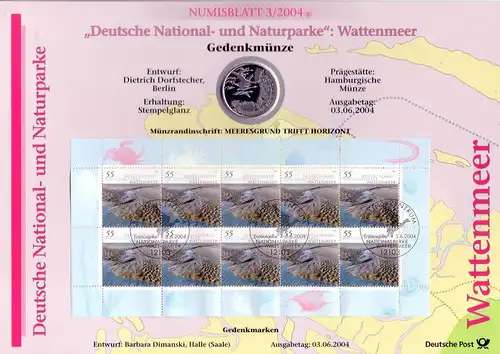2407 Nationalparks Naturpark Wattenmeer - Numisblatt 3/2004