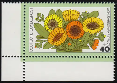 905 Blumen 40+20 Pf Ringelblumen ** Ecke u.l.