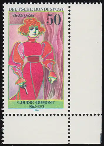910 actrices 50 Pf Dumont ** Coin et r.