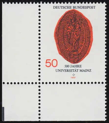 938 Université de Mayence ** Coin et l.