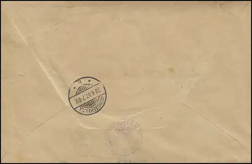 Germania 2x 20 pf. sur acte de signification ou de notification BONN 27.6.07 n. Münsterifel 28.6.2007
