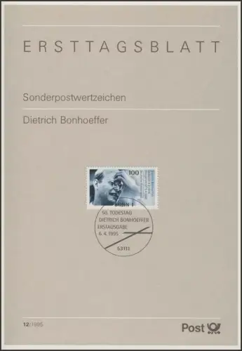 ETB 12/1995 Dietrich Bonhoeffer, Theologe