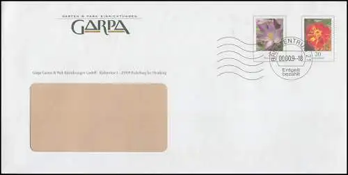 Lettre de plus Fleurs Croucou et Tagetes: GARPA BZ 21 - 00.00.9 DV 684 320 H44