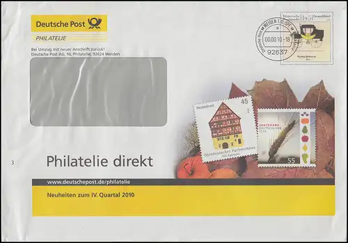 Lettre de plus F504 Postkutsche Schweizwerkhaus Weiden 2010