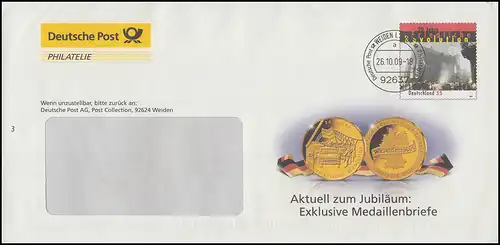 Plusbrief F460 Friedliche Revolution Werbung für Madaillenbriefe WEIDEN 26.10.09