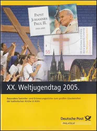 2. Amlicher Plusbrief F102 Papst Johannes Paul II. Weltjugendtag WEIDEN 12.8.05 