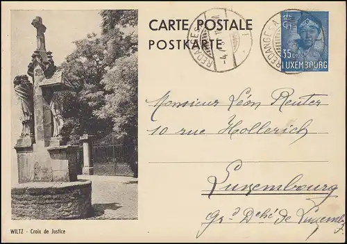 Luxemburg Bildpostkarte P 114b Charlotte: Wiltz, REDANGE s.A. 4.7.1938