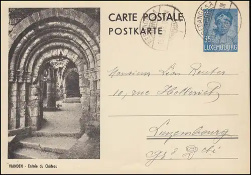 Luxemburg Bildpostkarte P 114a Charlotte: Vlanden, REDANGE s.A.18.11.1938
