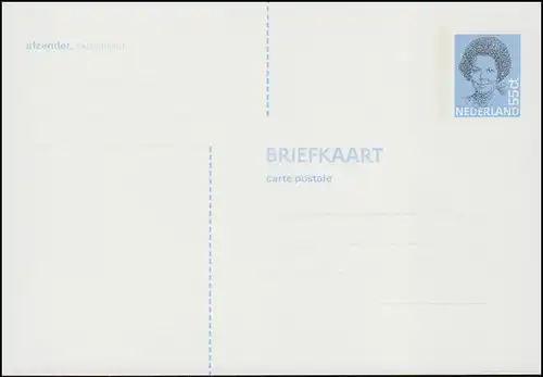 Postkarte P 304 Ia Königin Beatrix 55 Cent, ungebraucht ** / MNH