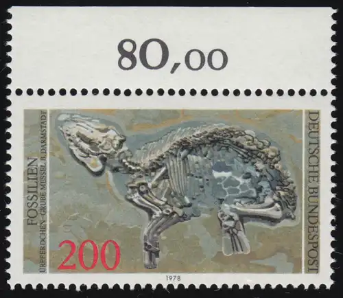 975 Fossiles 200 Pf Hippopotames ** Oberrand