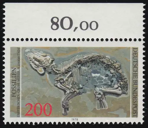 975 Fossilien 200 Pf Urpferdchen ** Oberrand