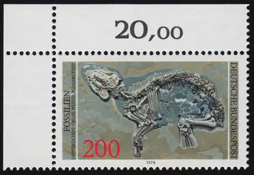 975 Fossiles 200 Pf Hippopotames ** Coin o.l.