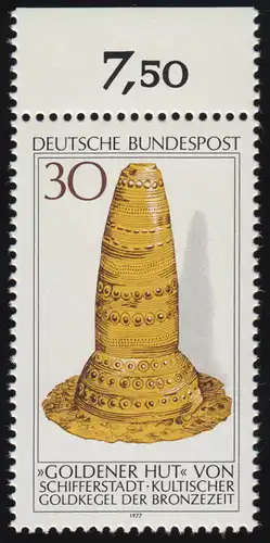 943 Propriété Archéologique Hut Goldener 30 Pf ** Oberrand