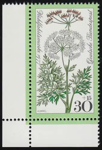 949 Fleurs prés 30+15 Pf Cumin ** Coin et l.