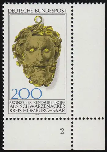 945 Archäologisches Kulturgut Kentauren-Kopf 200 Pf ** FN2