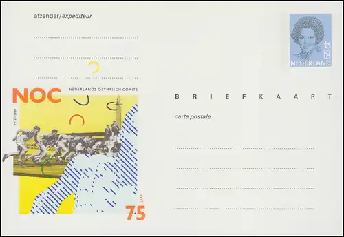 Carte postale P 306 Comité olympique NOC 1987, inutilisé ** / MNH