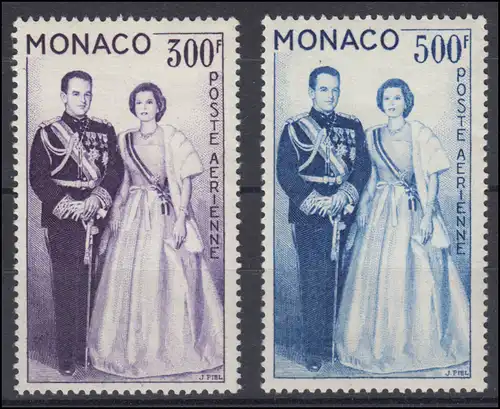 Monaco 603-604 Paire de princes, vieille monnaie, ensemble complet, frais de port **