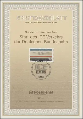 ETB 23/1991 Bundesbahn, ICE