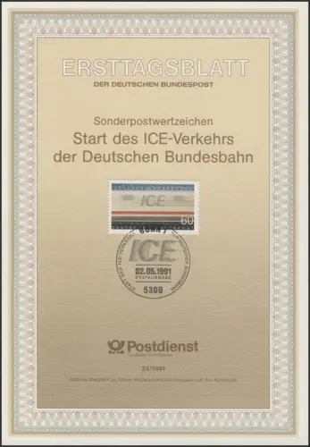ETB 23/1991 Bundesbahn, ICE