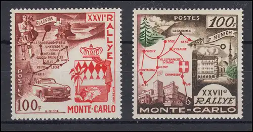 Monaco 560 et 588 Rallye Monte Carlo, deux éditions, frais de port **