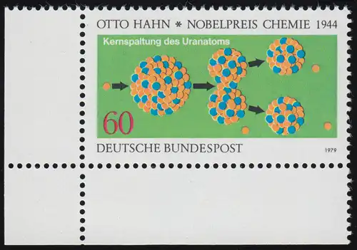 1020 Nobelpreisträger Physik Hahn  ** Ecke u.l.